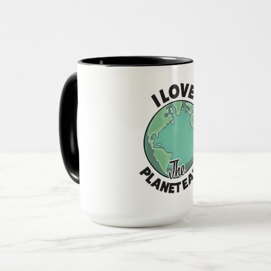 Ik hou van de planeet Aarde Mok (Voorkant links)