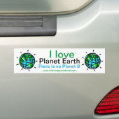 Ik hou van de planeet Aarde - red onze planeet - Bumpersticker (Op auto)