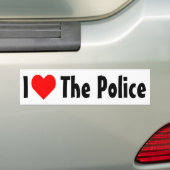 Ik hou van de politie bumpersticker (Op auto)