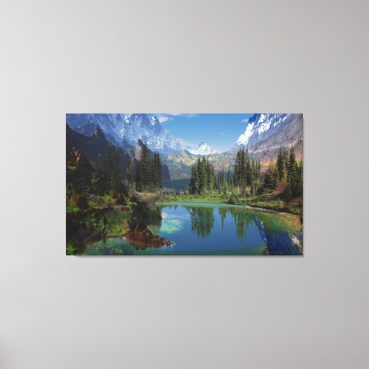 Ik hou van de Rocky Mountain Stretched Canvas Prin Afdruk (Voorkant)