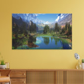 Ik hou van de Rocky Mountain Stretched Canvas Prin Afdruk (Insitu (Woonkamer))