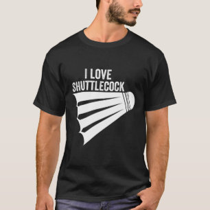 Ik hou van de shuttle Funny Badminton T-shirt