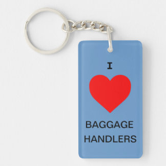 Ik hou van de sleutelketen van bagageafhandelaars/ sleutelhanger