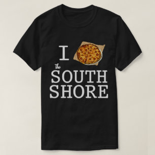 Ik hou van de South Shore MA Bar Pizza T-shirt