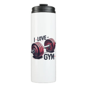 Ik hou van de sportschool thermosbeker