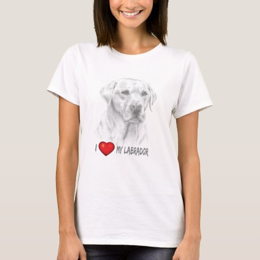 Ik hou van de T-Shirt van mijn labrador vrouw (Voorkant)