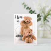 Ik hou van de teddyberen. briefkaart (Staand voorkant)