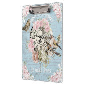 Ik hou van de trendy Franse  kunstwerken Blue Klembord (Links)