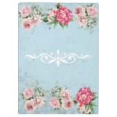 Ik hou van de trendy Franse  kunstwerken Blue Klembord (Achterkant)