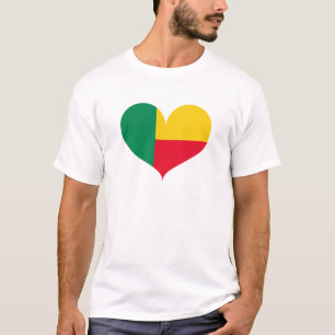 Ik hou van de vlag van Benin T-shirt