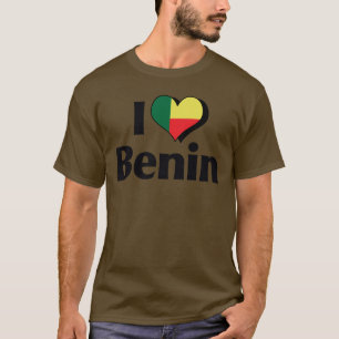 Ik hou van de vlag van Benin T-shirt