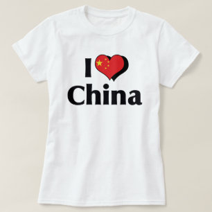 Ik hou van de vlag van China T-shirt