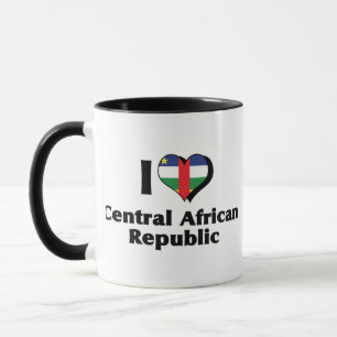 Ik hou van de vlag van de Centraal-Afrikaanse Repu Mok