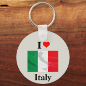 Ik hou van de vlag van Italië Sleutelhanger (Voorkant)