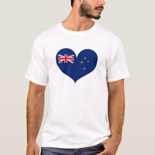 Ik hou van de vlag van Nieuw-Zeeland T-shirt