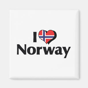 Ik hou van de vlag van Noorwegen Magneet