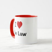 Ik hou van de wet die ik hoor. mok (Voorkant links)