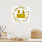 Ik hou van de woestijn poster (Keuken)