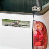 Ik hou van de wolfman! bumpersticker (Op Truck)