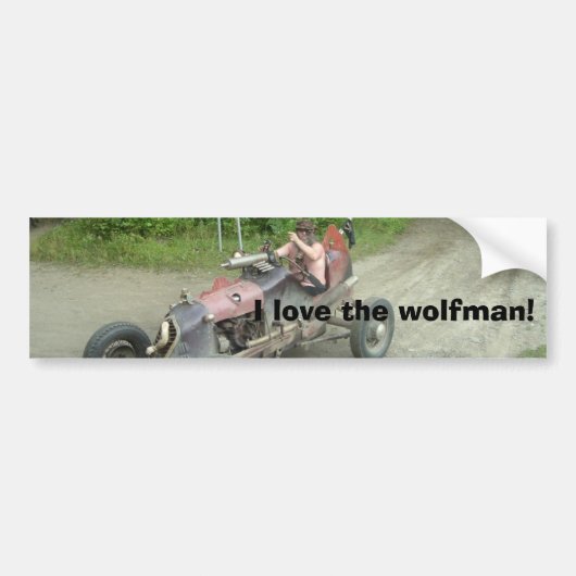 Ik hou van de wolfman! bumpersticker (Voorkant)