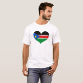 Ik hou van de Zuid-Soedan vlag T-shirt (Voorkant volledig)