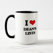 Ik hou van Dean's Lijsten Mok (Links)