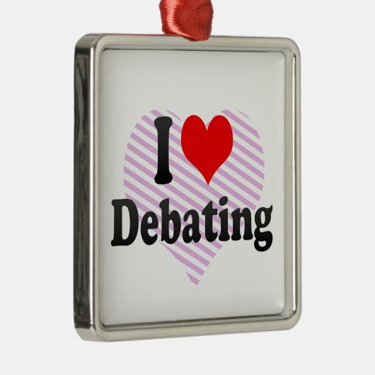 Ik hou van debatteren metalen ornament (Rechts)