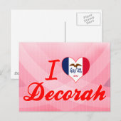 Ik hou van Decorah, Iowa Briefkaart (Voorkant / Achterkant)