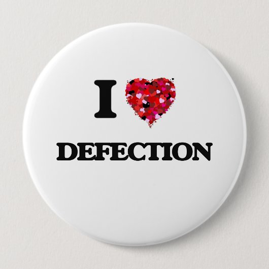 Ik hou van Defectie Ronde Button 4,0 Cm (Voorkant)