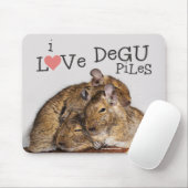 Ik hou van Degu Piles Muismat (Met muis)