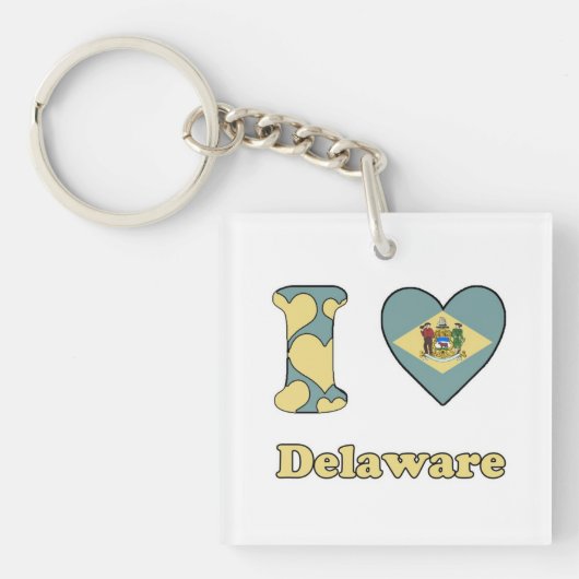 Ik hou van Delaware Sleutelhanger (voorkant)