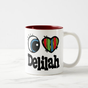 Ik hou van Delilah Tweekleurige Koffiemok