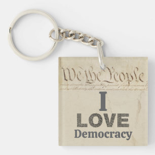 Ik Hou Van Democratie Sleutelhanger