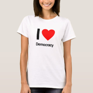 ik hou van democratie t-shirt