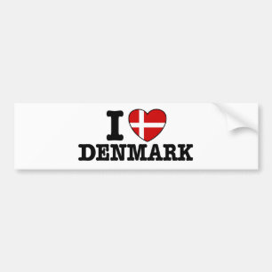 Ik hou van Denemarken Bumpersticker