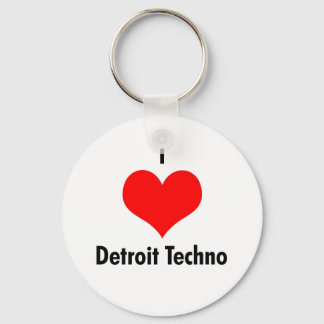 Ik hou van 'detroit' techno sleutelhanger