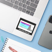 Ik hou van deze damestaak sticker (Laptop met iPhone)