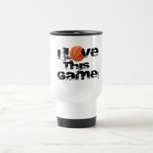 Ik hou van deze game Basketball Travel Mug Reisbeker