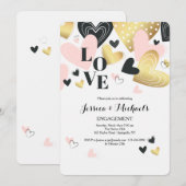 Ik hou van deze hartenuitnodiging kaart (Voorkant / Achterkant)