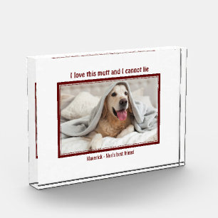 Ik hou van deze MUTT Personeel Hondenliefhebber Fotoblokken