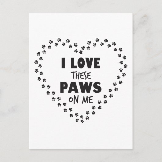 Ik hou van deze poten. briefkaart (Voorkant)