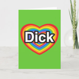 Ik hou van Dick. Ik hou van je Dick. Hart Kaart