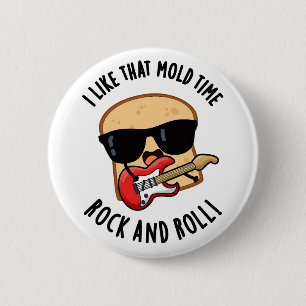 Ik hou van die mal time rock en roll grappig brood ronde button 5,7 cm