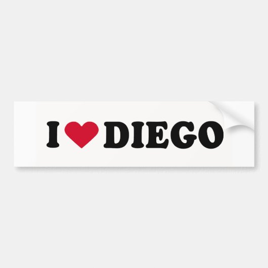 IK HOU VAN DIEGO BUMPERSTICKER (Voorkant)
