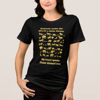 Ik hou van dieren  Tri-Blend shirt