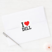 Ik hou van Dill Ronde Sticker (Envelop)