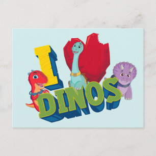 Ik hou van dino's   Dino Ranch Briefkaart