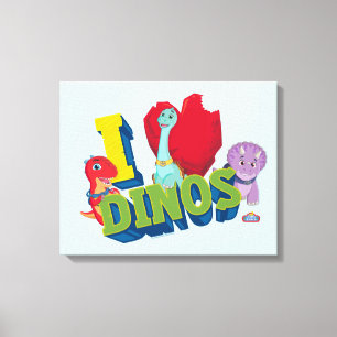 Ik hou van dino's Dino Ranch Canvas Afdruk