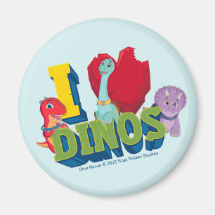 Ik hou van dino's   Dino Ranch Magneet
