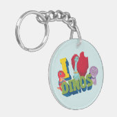 Ik hou van dino's | Dino Ranch Sleutelhanger (Voorkant Links)